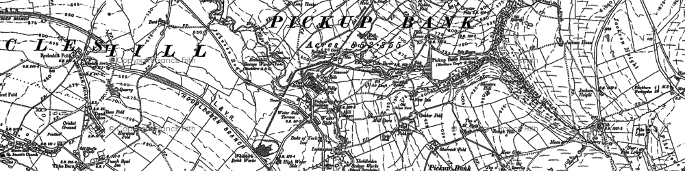 Old map of Waterside in 1891