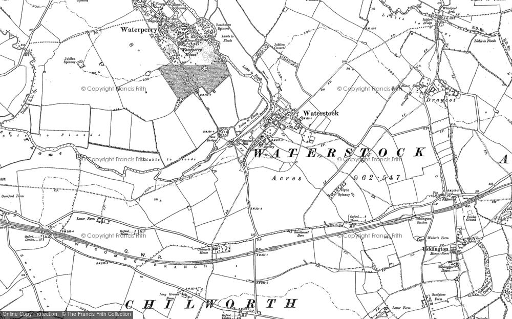 Old Map of Waterstock, 1897 - 1919 in 1897