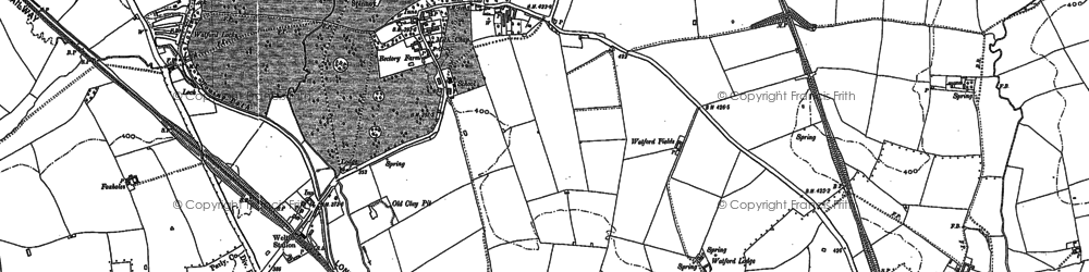 Old map of Watford in 1884