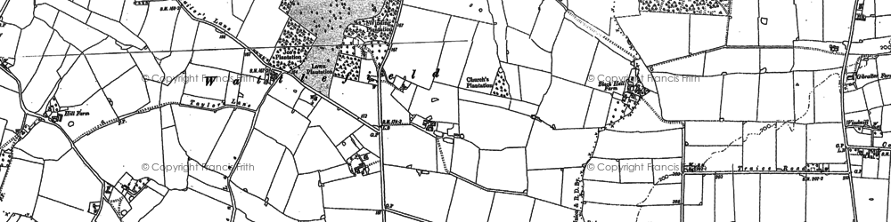 Old map of Bunwell Bottom in 1899