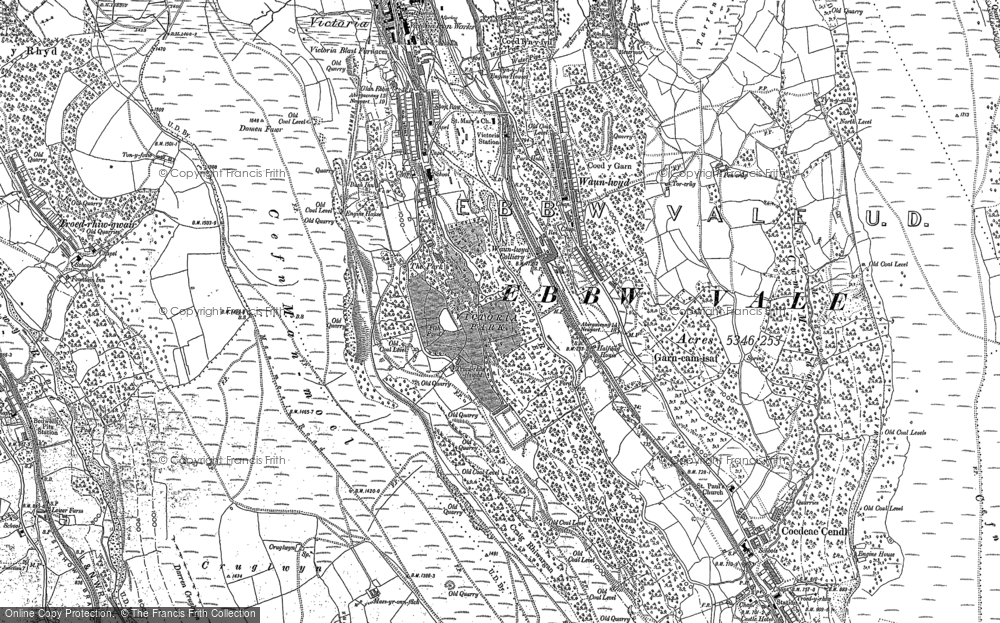 Old Map of Waun-Lwyd, 1879 - 1916 in 1879