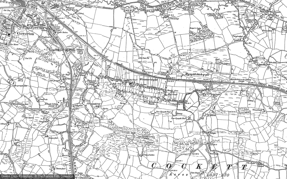 Old Map of Waunarlwydd, 1897 - 1913 in 1897
