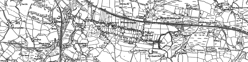Old map of Waunarlwydd in 1897