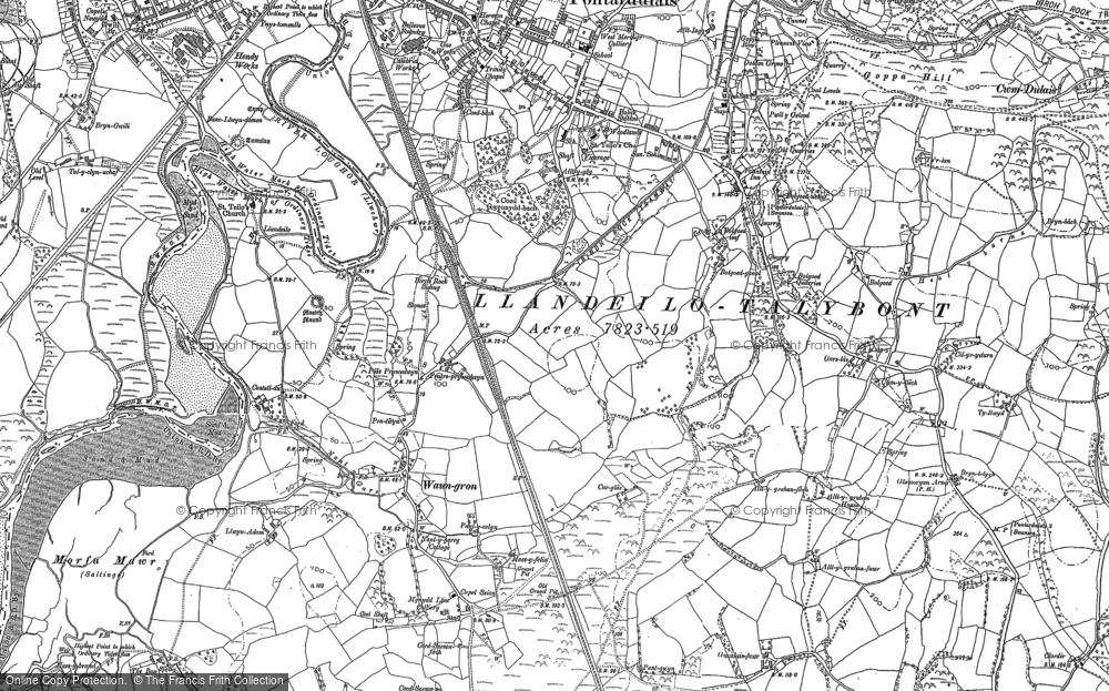 Old Map of Waungron, 1905 - 1914 in 1905