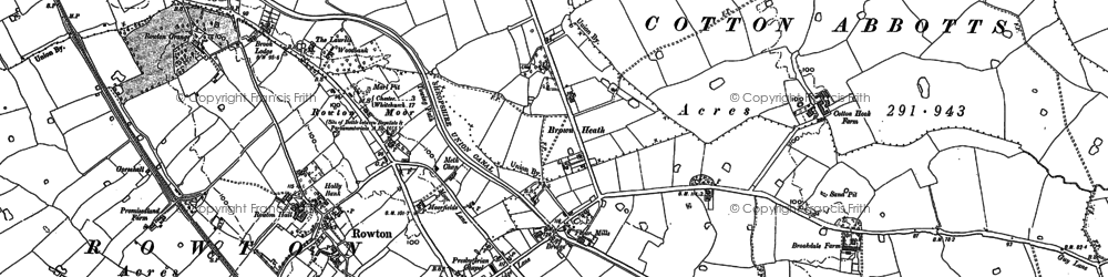 Old map of Waverton in 1897