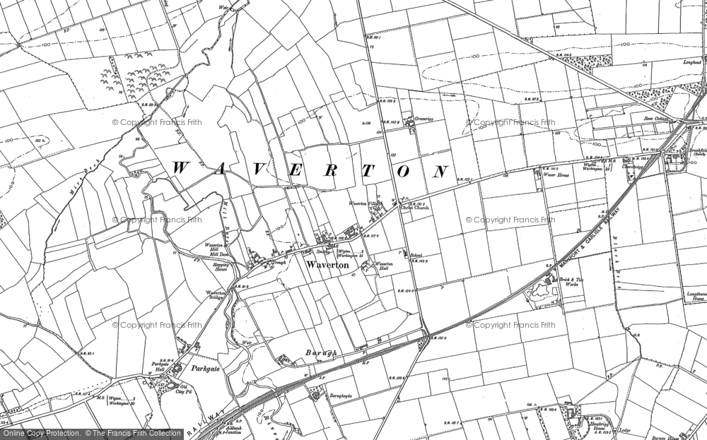 Old Map of Waverton, 1899 in 1899