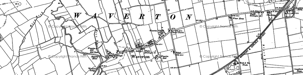 Old map of Waverton in 1899