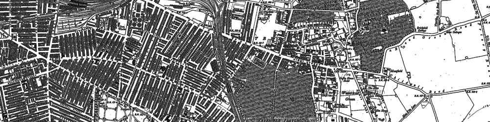 Old map of Wavertree in 1905