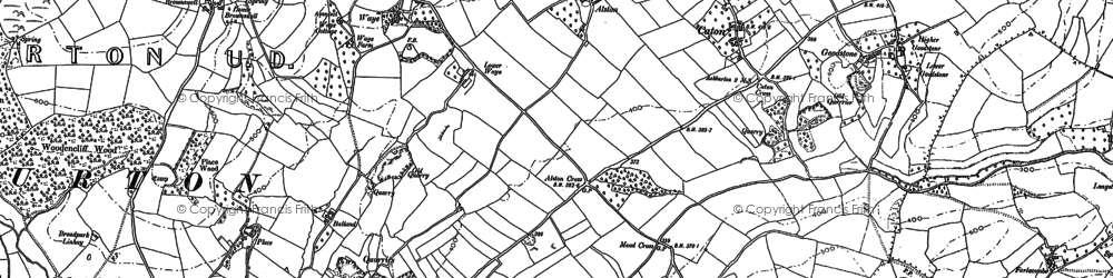 Old map of Waye in 1885