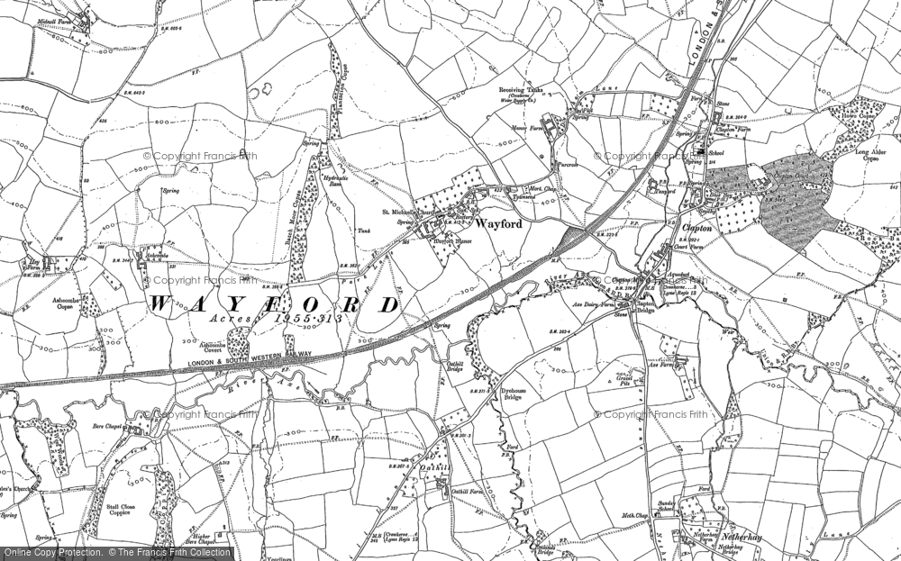 Old Map of Wayford, 1901 in 1901