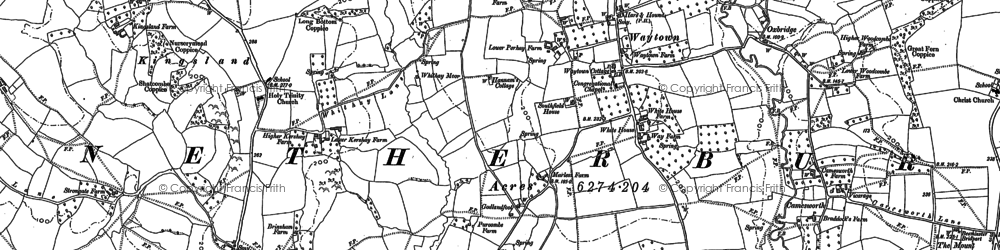 Old map of Waytown in 1886