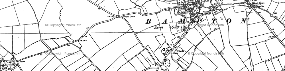 Old map of Cowleaze Corner in 1910