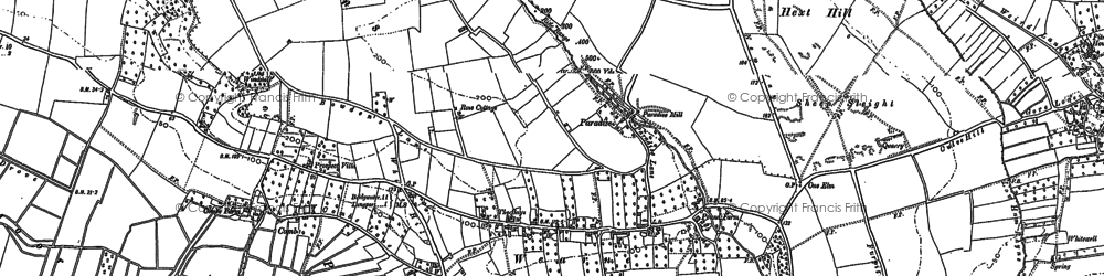Old map of Wearne in 1885