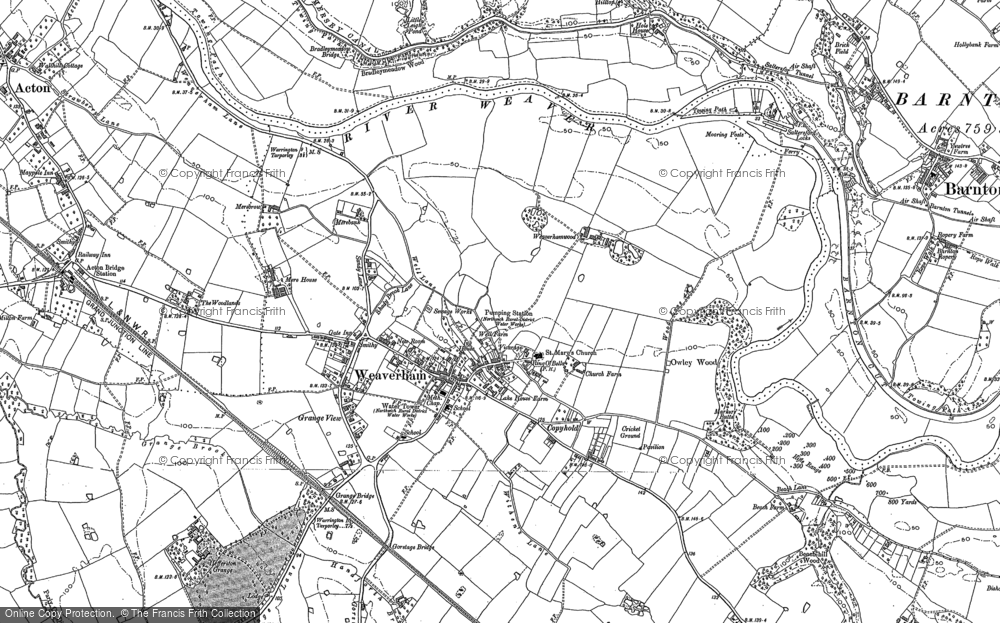 Old Map of Weaverham, 1897 in 1897
