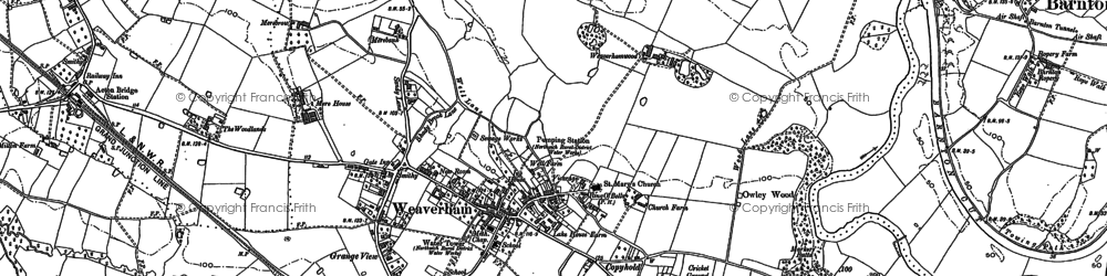 Old map of Weaverham in 1897