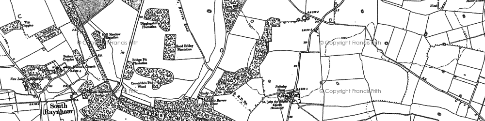 Old map of Godwick in 1885