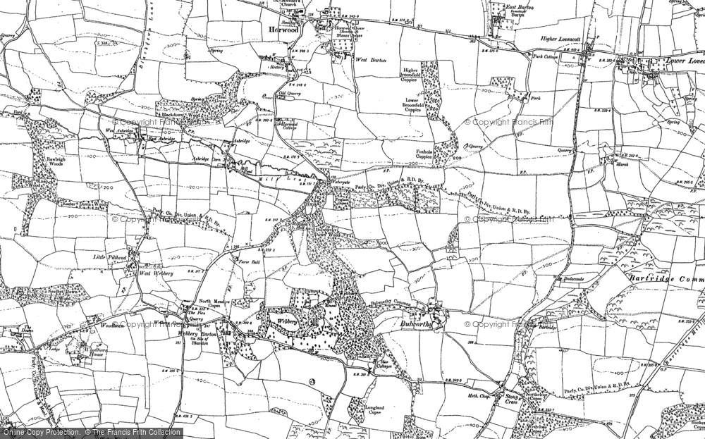 Old Map of Webbery, 1886 in 1886