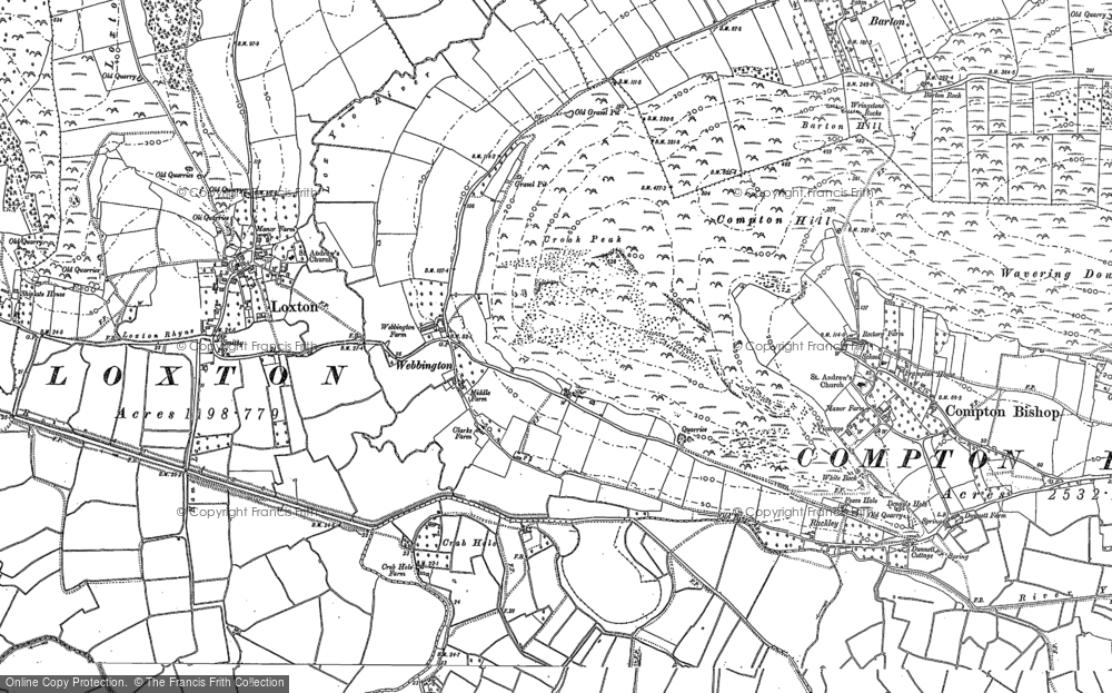 Old Map of Webbington, 1884 in 1884