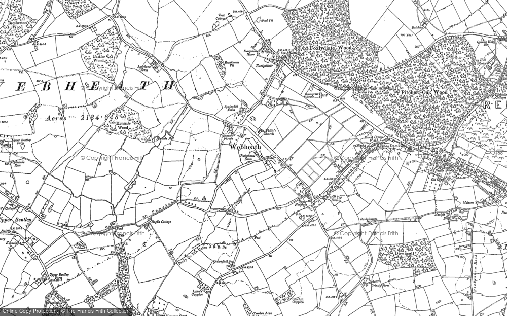 Old Map of Webheath, 1903 in 1903
