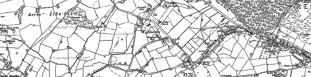 Old map of Webheath in 1903