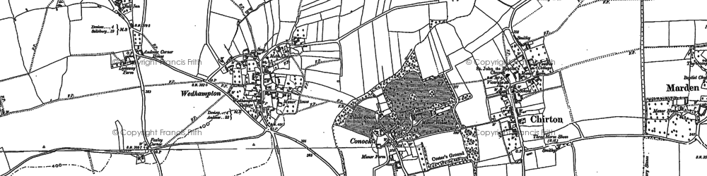 Old map of Wedhampton in 1899
