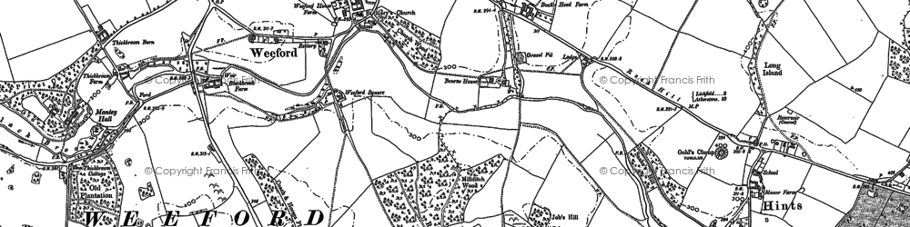Old map of Packington Moor in 1883