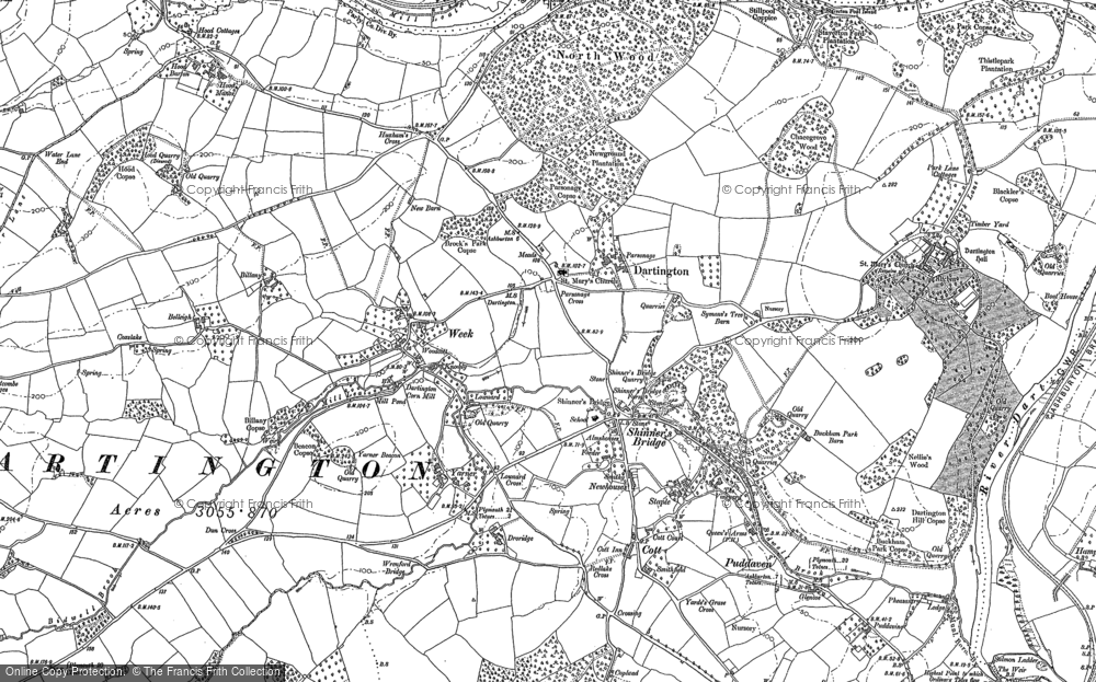 Old Map of Historic Map covering Abham in 1886