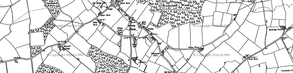 Old map of Weeley Heath in 1896