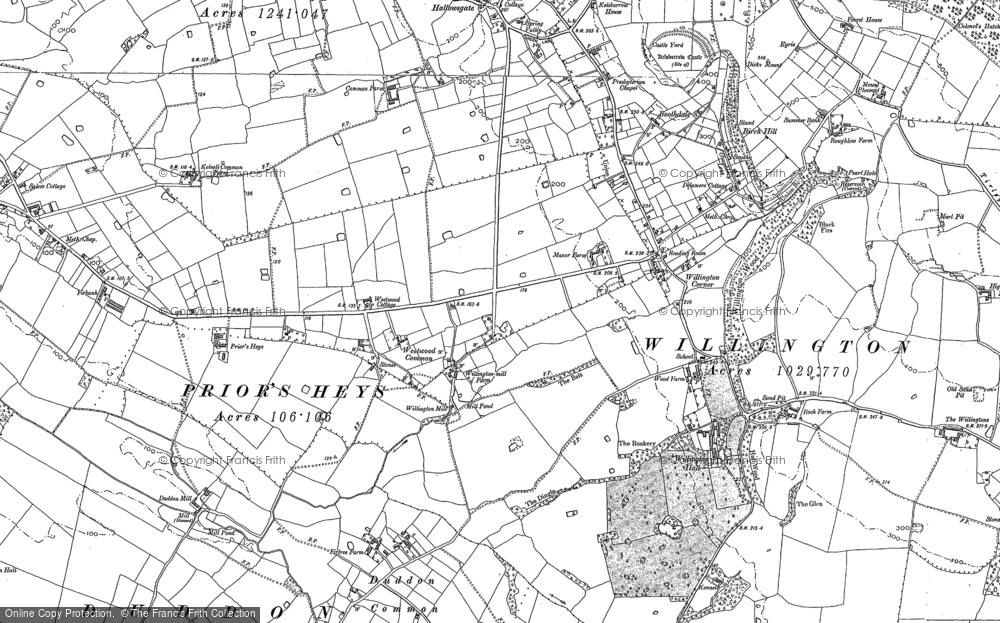 Old Map of Weetwood Common, 1897 in 1897