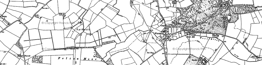 Old map of Weirbrook in 1875