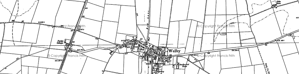 Old map of Welby in 1885