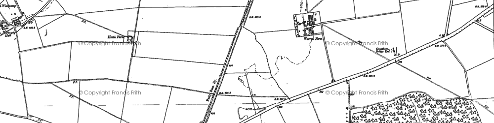 Old map of Welby Warren in 1885