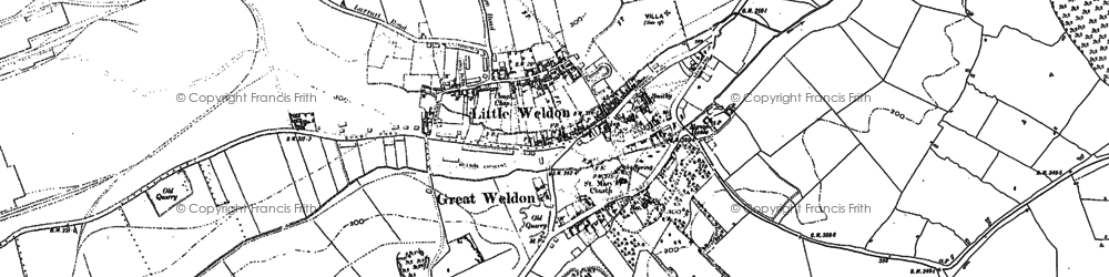 Old map of Weldon in 1884