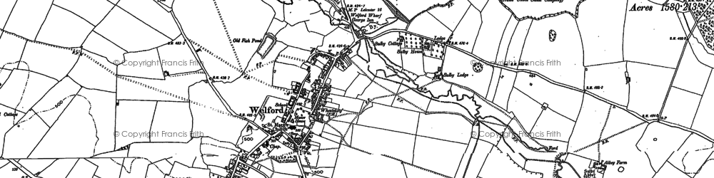 Old map of Welford in 1899