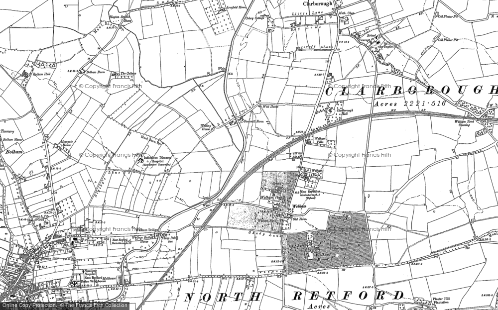Old Map of Welham, 1884 - 1898 in 1884