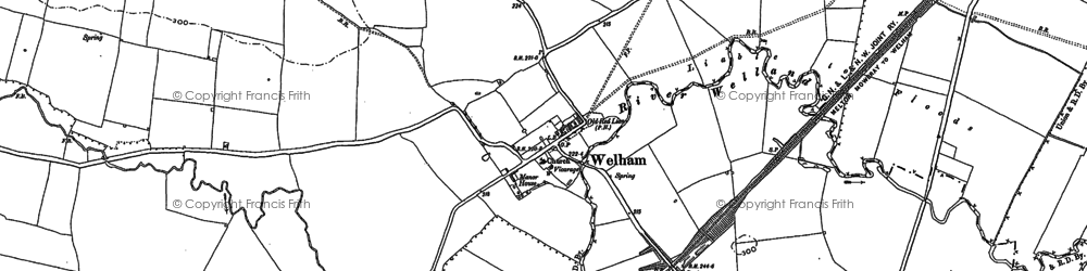 Old map of Welham in 1902