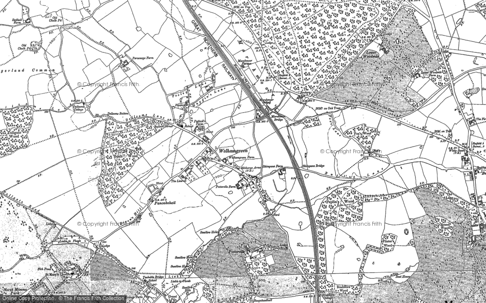 Old Map of Historic Map covering Lower Woodside in 1895