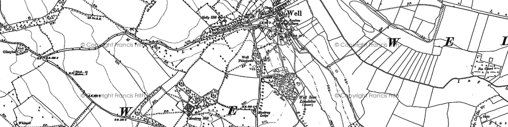 Old map of Well in 1890