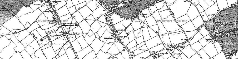 Old map of Well End in 1896