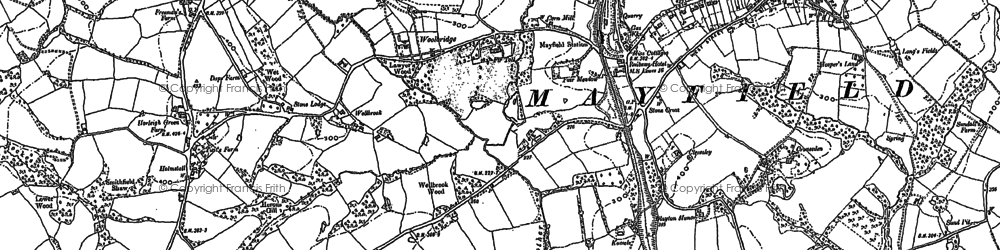 Old map of Wellbrook in 1897