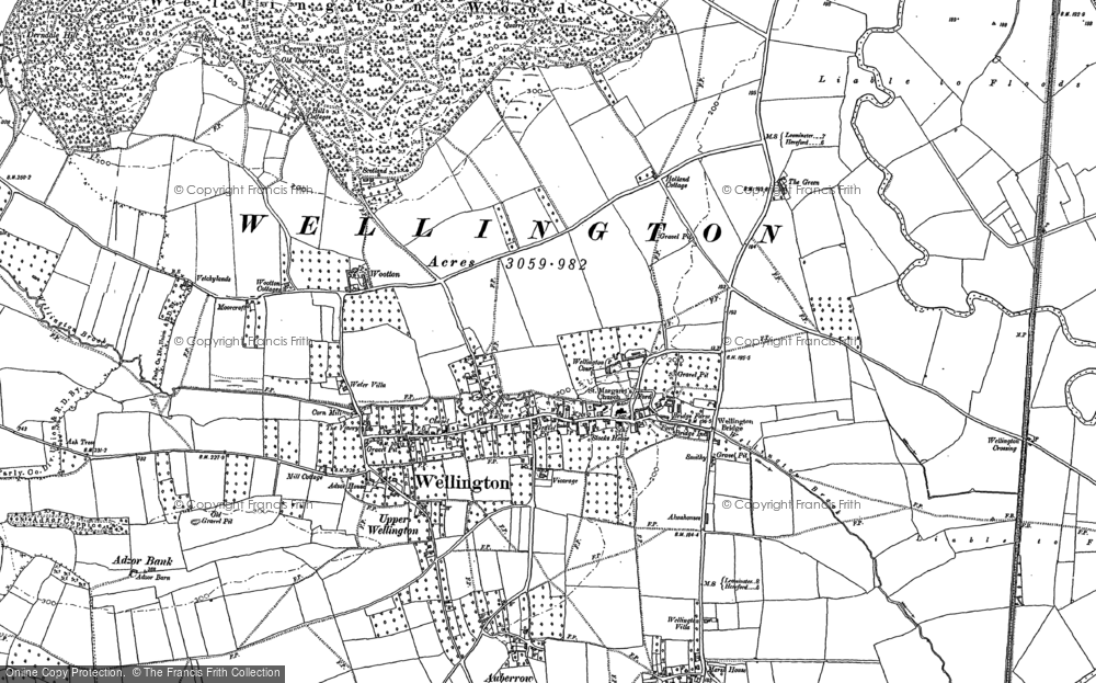 Old Map of Historic Map covering Wootton in 1886