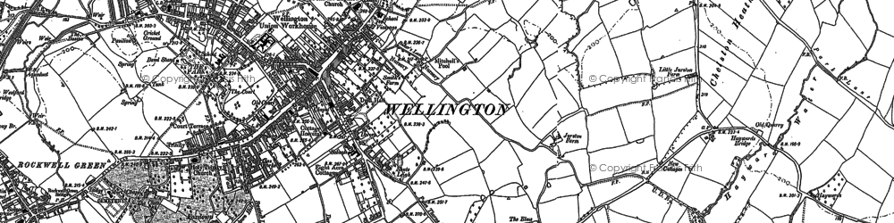 Old map of Wellington in 1887