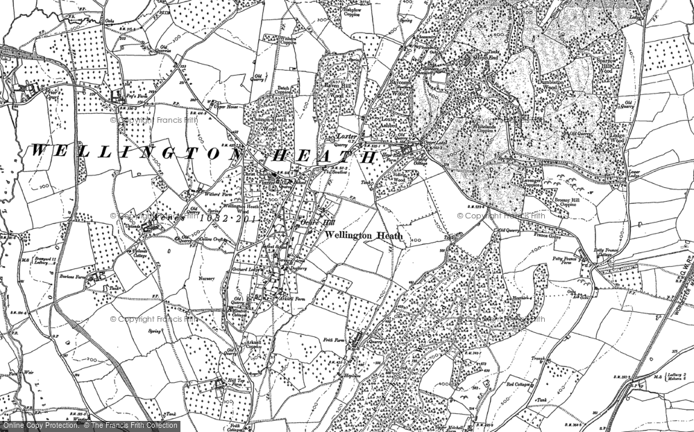 Old Map of Historic Map covering Beggars Ash in 1886