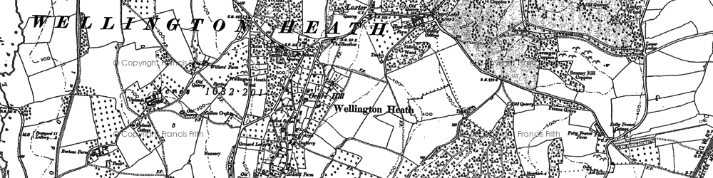 Old map of Wellington Heath in 1886