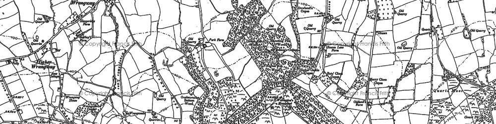 Old map of Whitehams in 1903