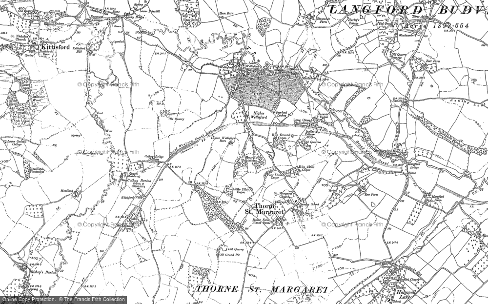 Old Map of Wellisford, 1887 - 1903 in 1887