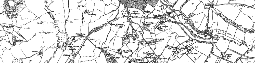 Old map of Wellisford in 1887
