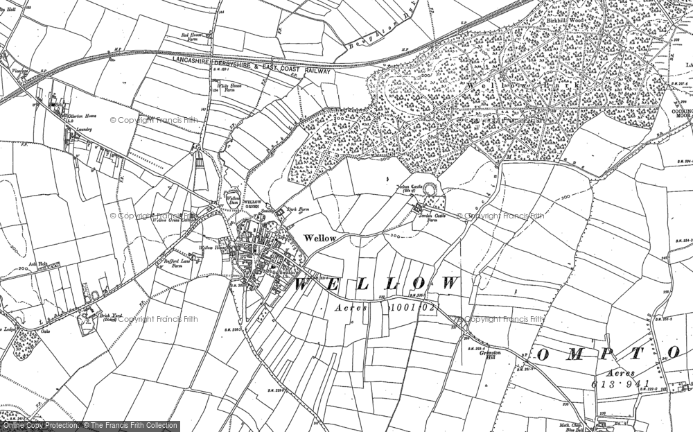 Old Map of Wellow, 1883 - 1884 in 1883