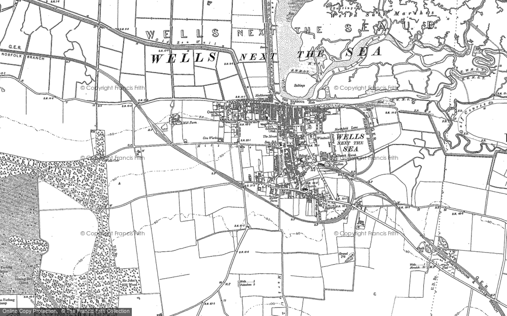 Old Map of Wells-Next-The-Sea, 1886 - 1904 in 1886