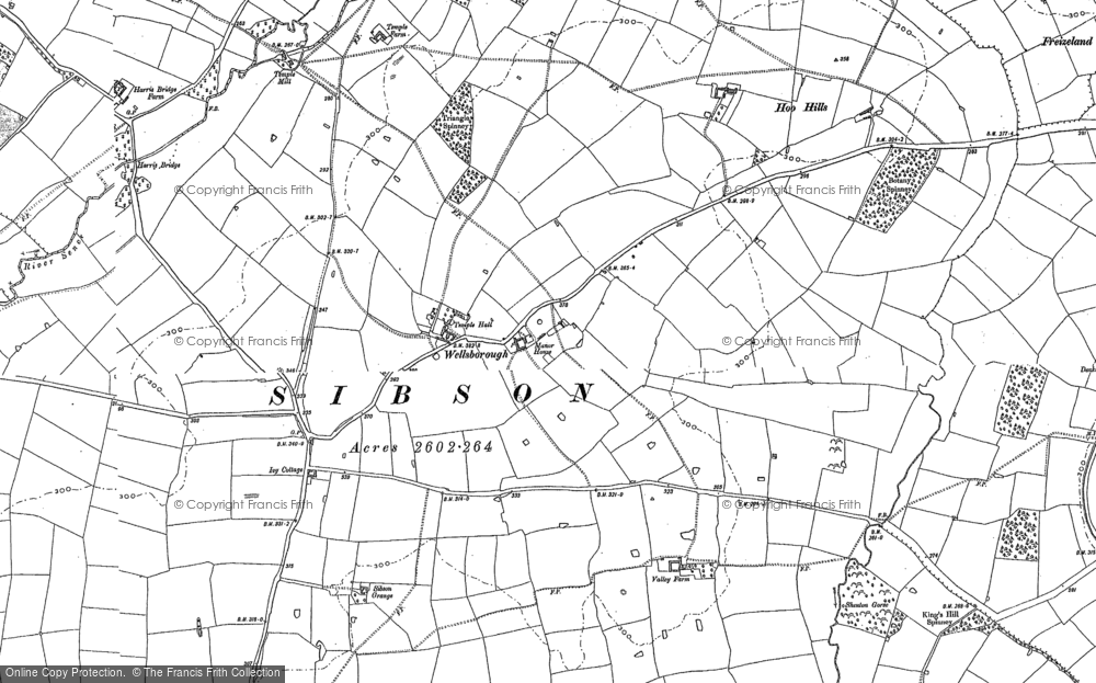 Old Map of Wellsborough, 1885 in 1885